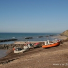 Fischerboote am Strand von Lønstrup