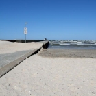 Mole am Strand von Løkken