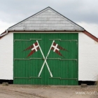 Schuppen am Strand von Nørlev