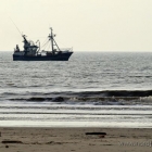 Fischerboot vor der Küste von Vejers