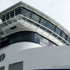 Blick auf die Brücke der Superspeed 2 im Hafen von Hirtshals