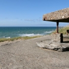 Aussicht auf die Nordsee aus einem alten Bunker