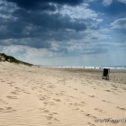 Strand und Wolken in Tornby