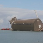 gekentertes Trockendock in Hirtshals
