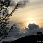 Sonnenuntergang und Wolken