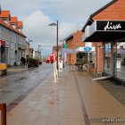 Hirtshals Innenstadt nach einem Regenschauer