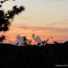 Sonnenuntergang am Ferienhaus