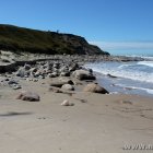 Küste und Steine am Strand von Hirtshals