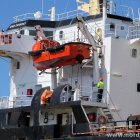 Rettungsboot an der Hvitanes in Hirtshals Havn
