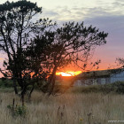 Sonnenuntergang am Ferienhaus