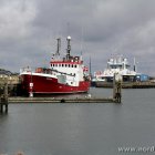 Schiff im Hafen von Hvide Sande