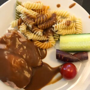 Flaeskesteg mit unserer Beilage